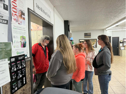 Mr. Lerner with Students